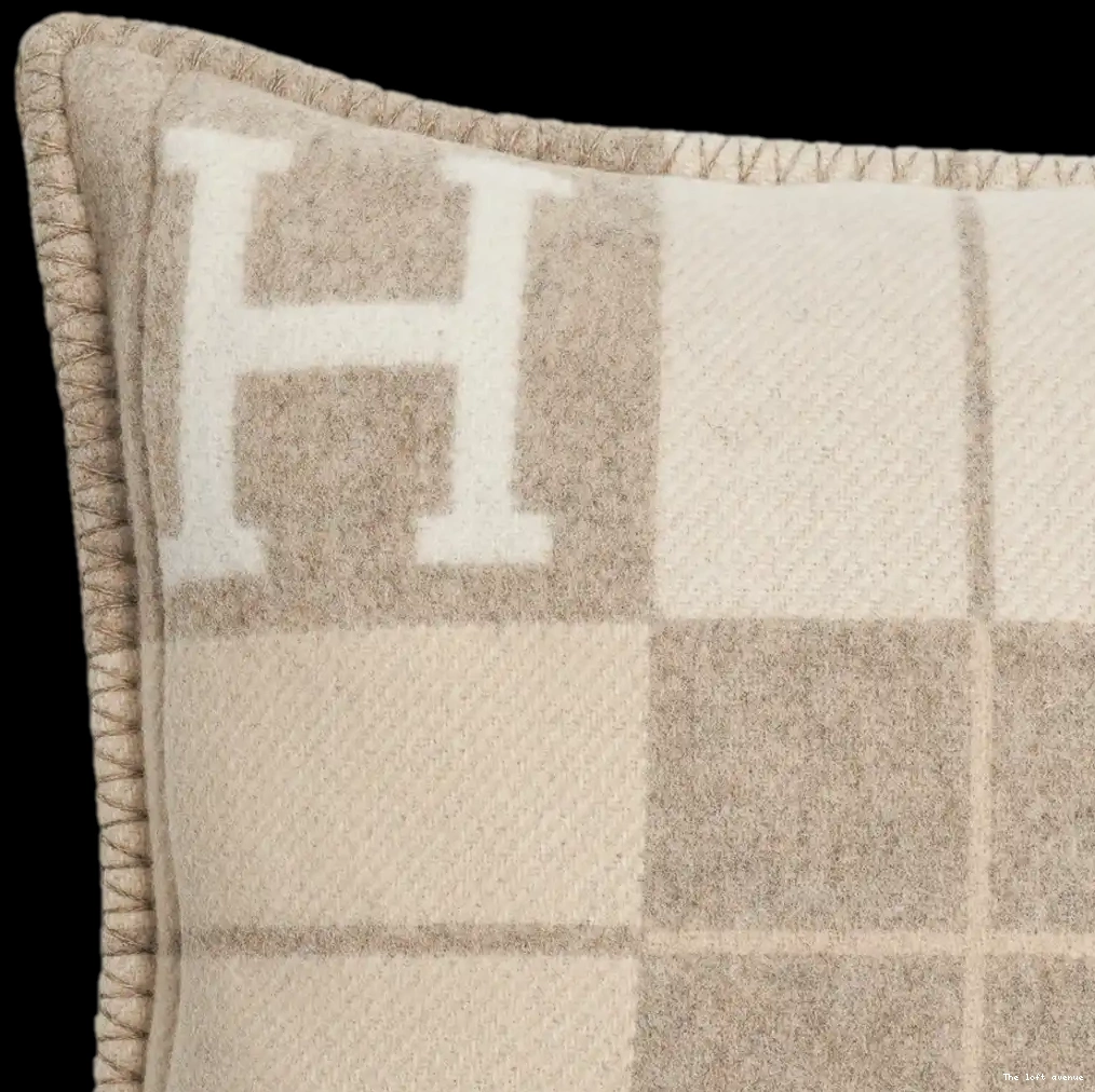 PILLOW THROW STRIPE HERMES WOOL 0502